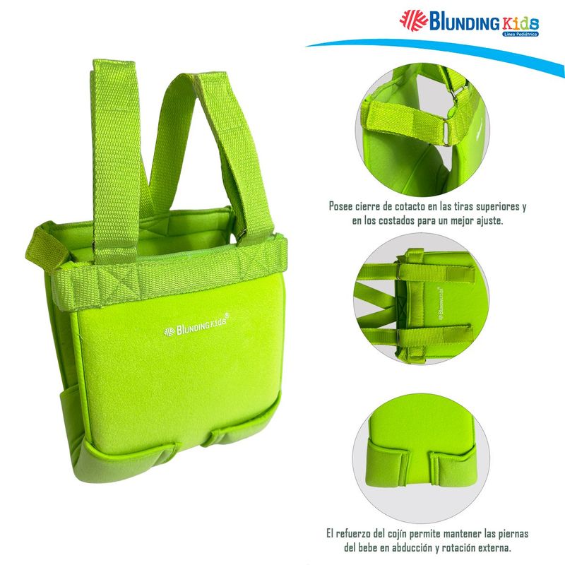 GENERICO - Cojín O Pañal De Frejka Pediatrico Blunding Verde Talla L
