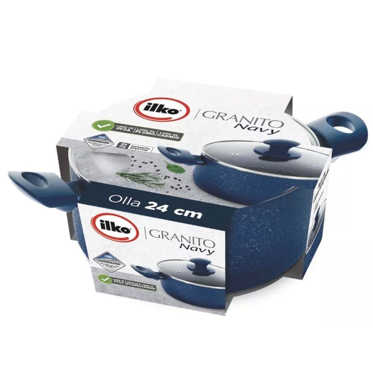 GENERICO - Olla 24cm Granito Navy