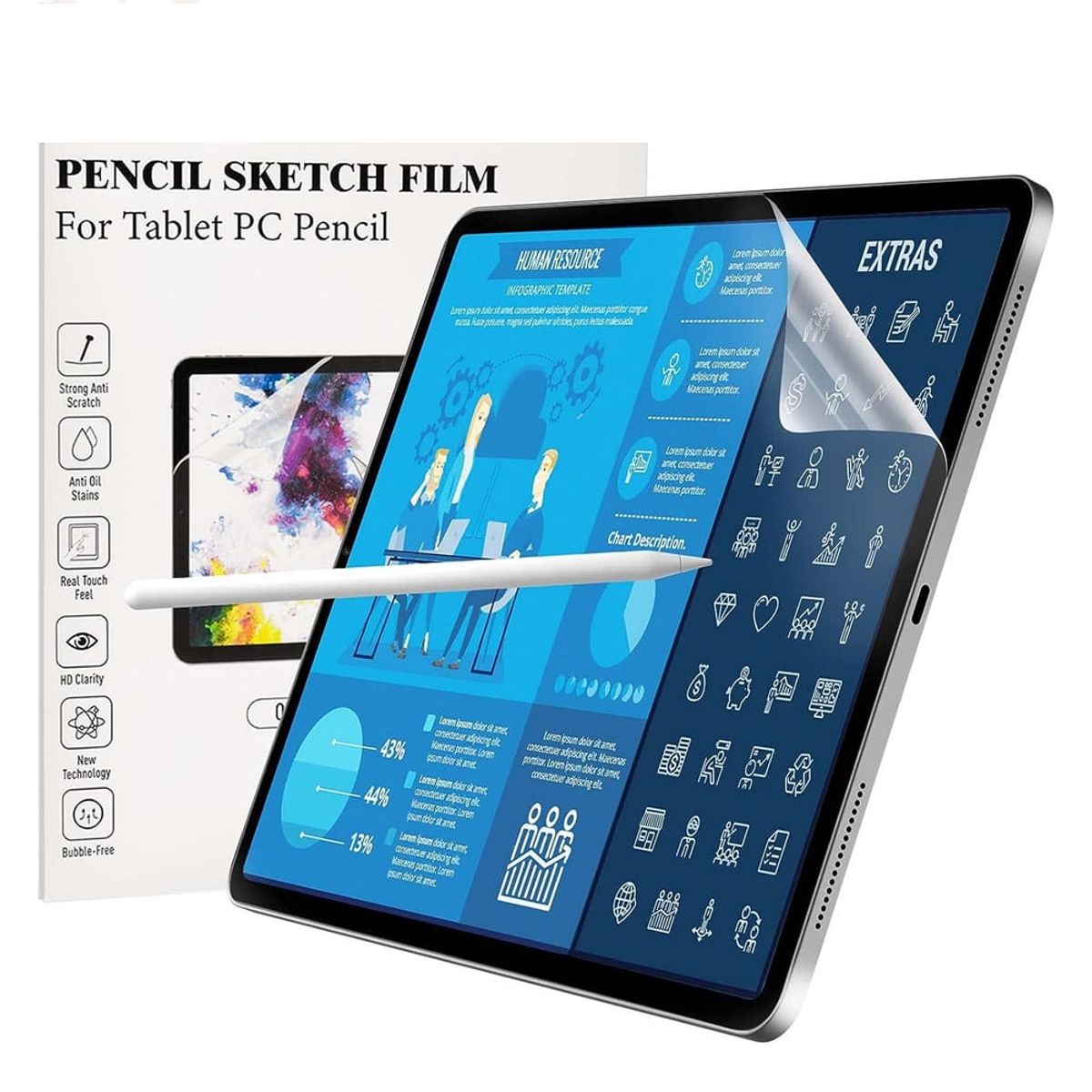 GENERICO - Lamina Sensacion Papel Para iPad Pro 11 2024 M4 PaperLike