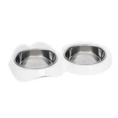 CATIT - Plato Bajo Doble Pixi para Gatos 2 x 200ml