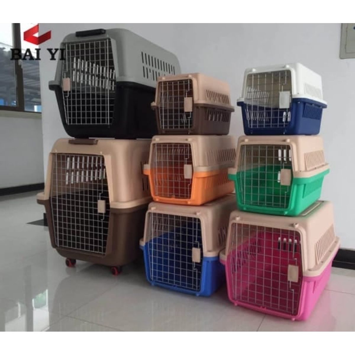 GENERICO - Jaula para Mascota Transportador Talla XL Rosa