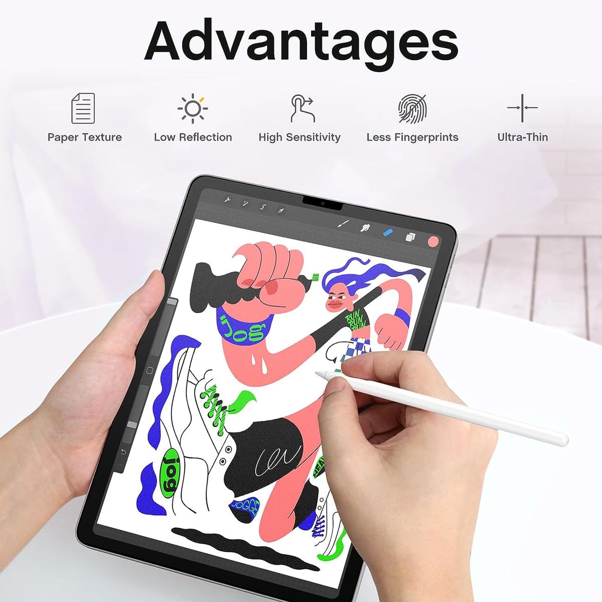 GENERICO - Lamina Sensacion Papel Para iPad Pro 13 2024 y iPad Air 13 M2