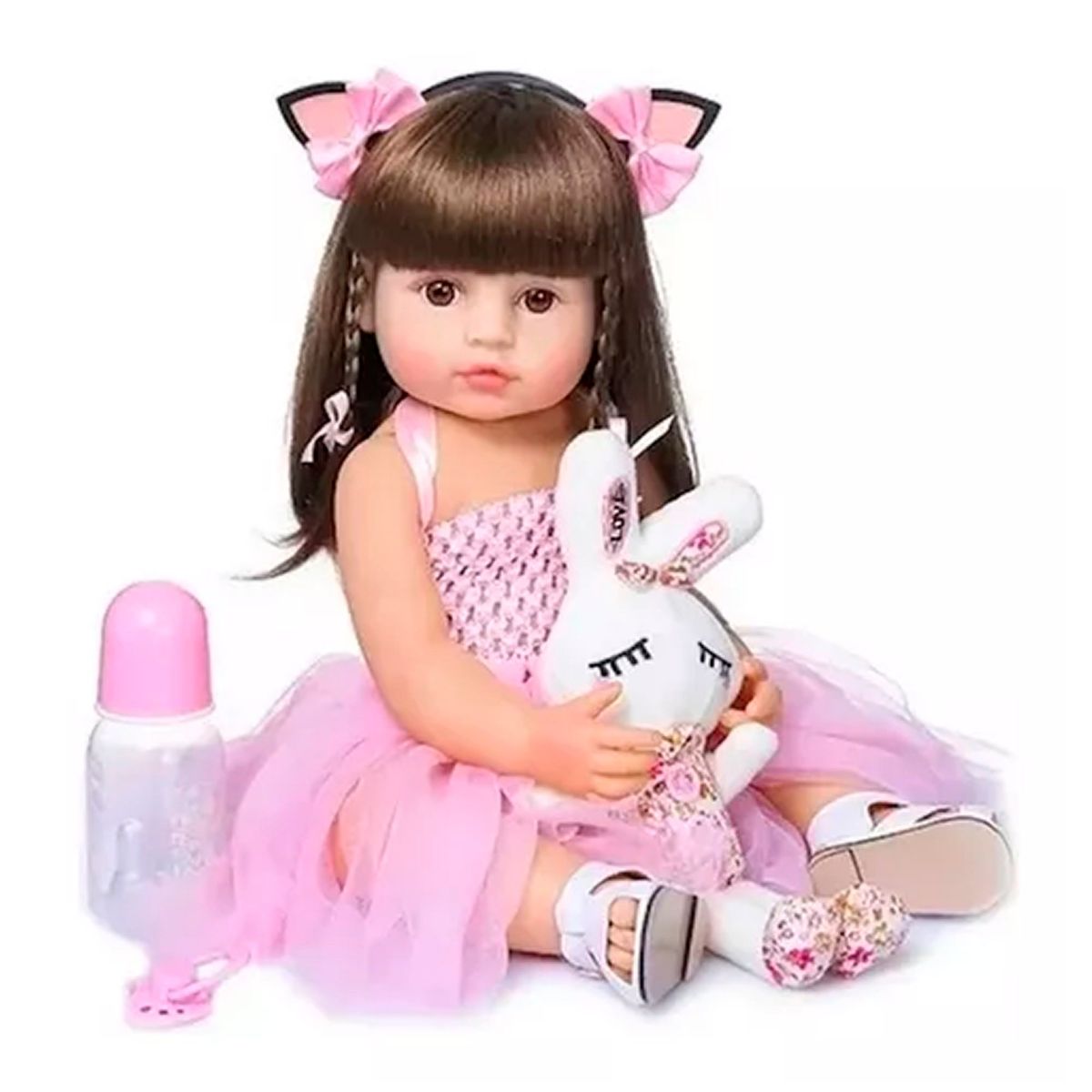 OFERTABKN - Muñeca Reborn Bebé Realista De Silicona Lavable 55cm