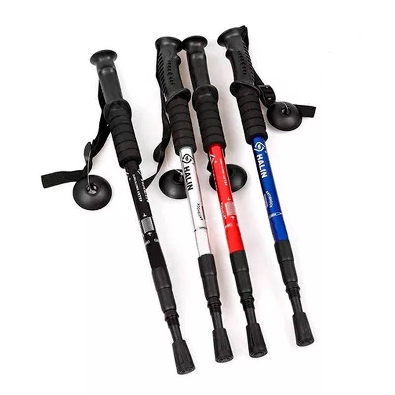 OFERTABKN - Bastón Trekking, 3 Tramos Mango Recto Antishock