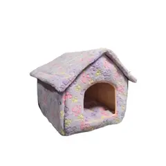 ANGELES DEL HOGAR - Cama tipo Casa Perros y Gatos Patitas