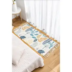 GENERICO - Alfombra de Lino Bajada de Cama 60cm x 130 cm