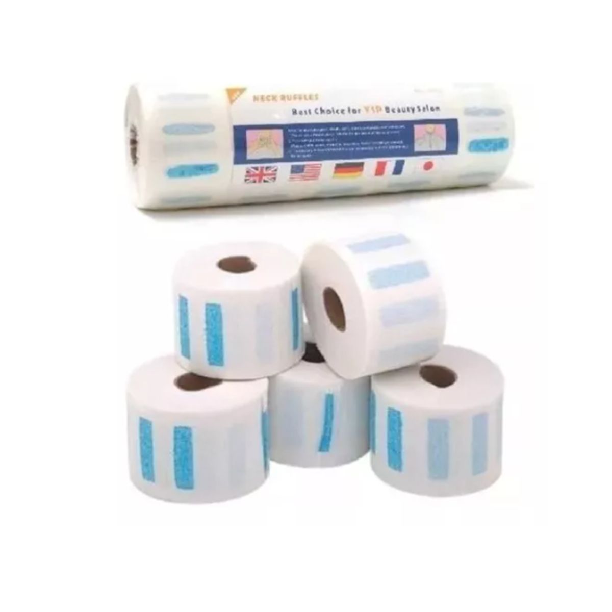 GENERICO - Kit 20 Rollo Papel Cubre Cuello Barbería Peluquería Barber