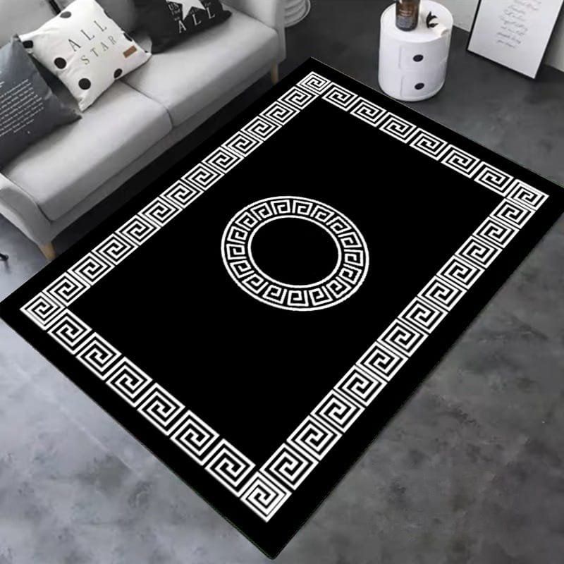 GENERICO - ALFOMBRA ANTIDESLIZANTE 180X200cm DISEÑO NEGRO TF