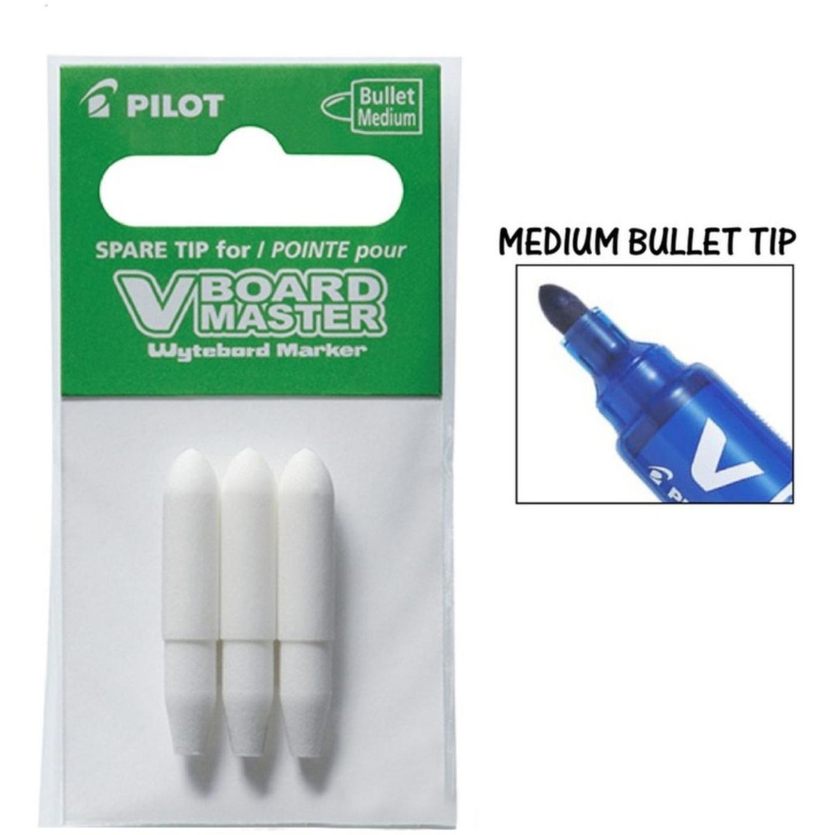 PILOT - Repuesto De Punta Marcador V Board Master 3unid Pilot