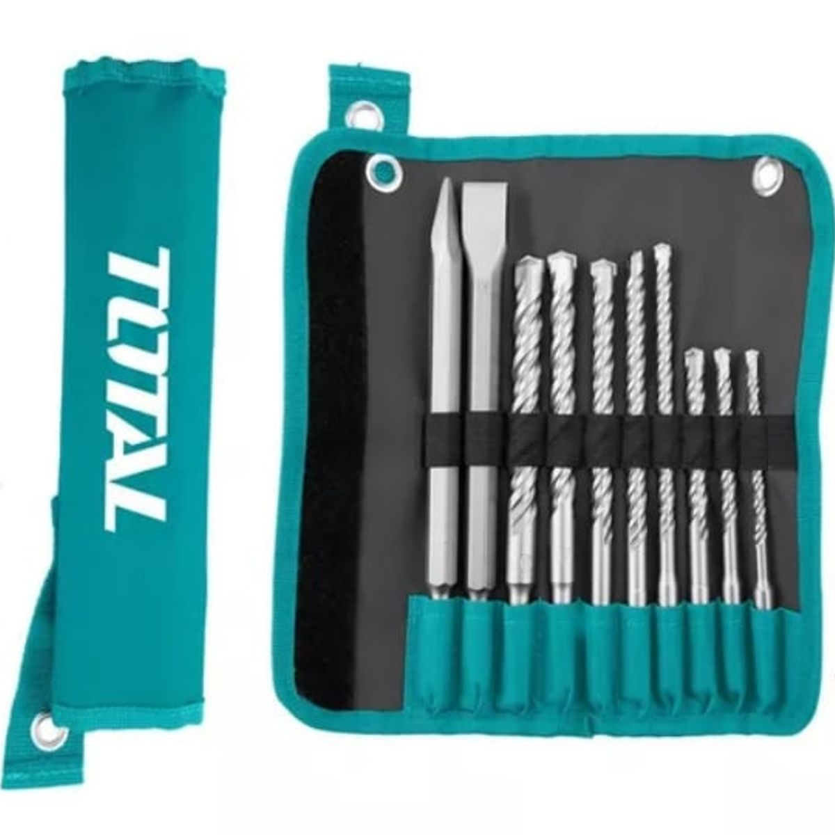 TOTAL TOOLS - Juego De Brocas Y Cinceles Para Martillo