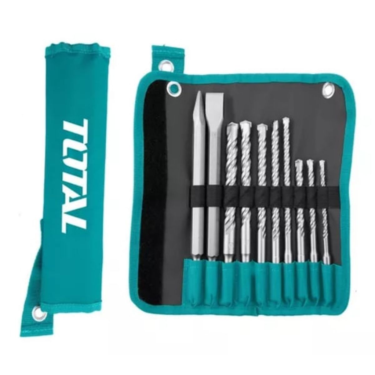 TOTAL TOOLS - Juego De Brocas Y Cinceles Para Martillo