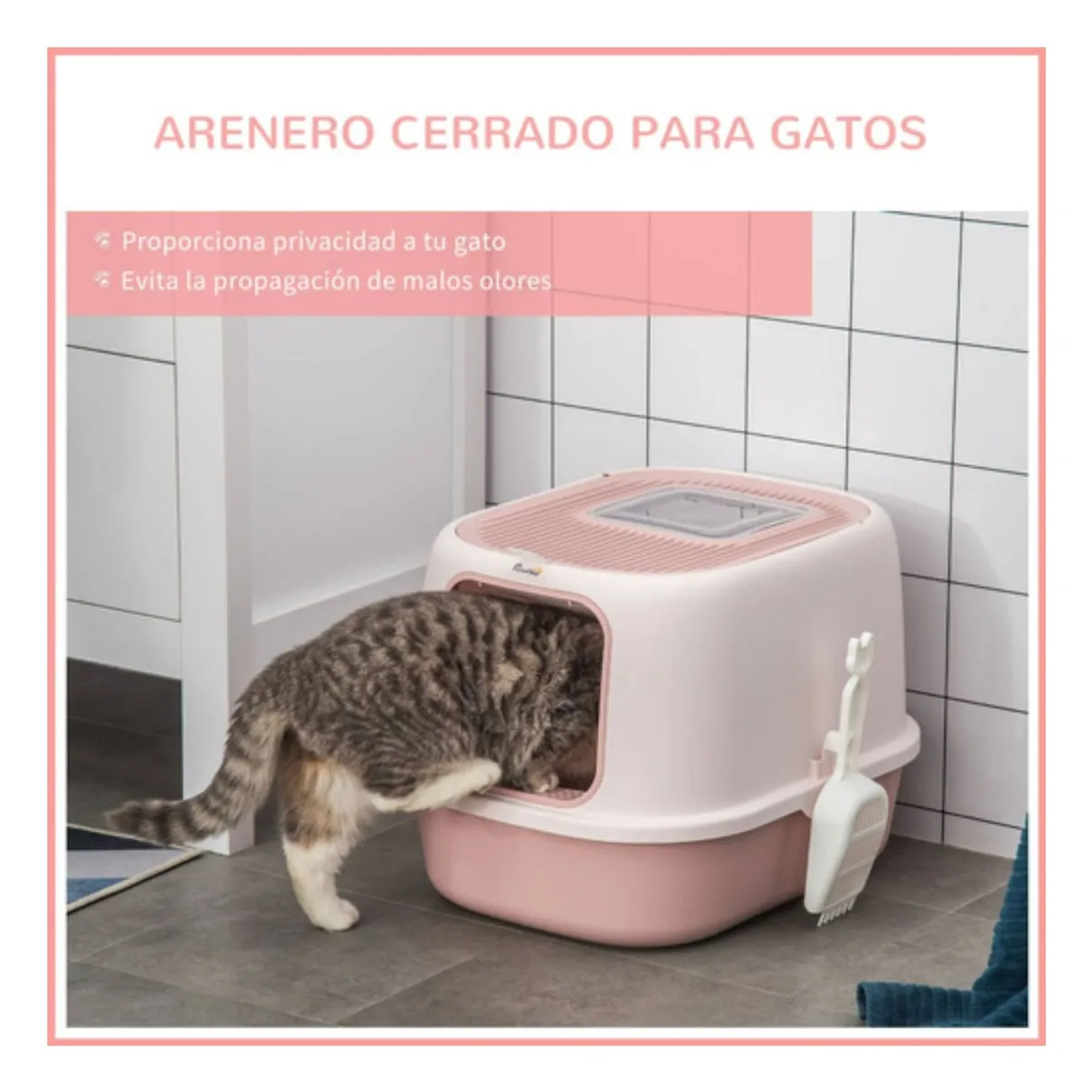 GENERICO - Baño Arenero Cerrado Sanitario Higiene Para Gatos