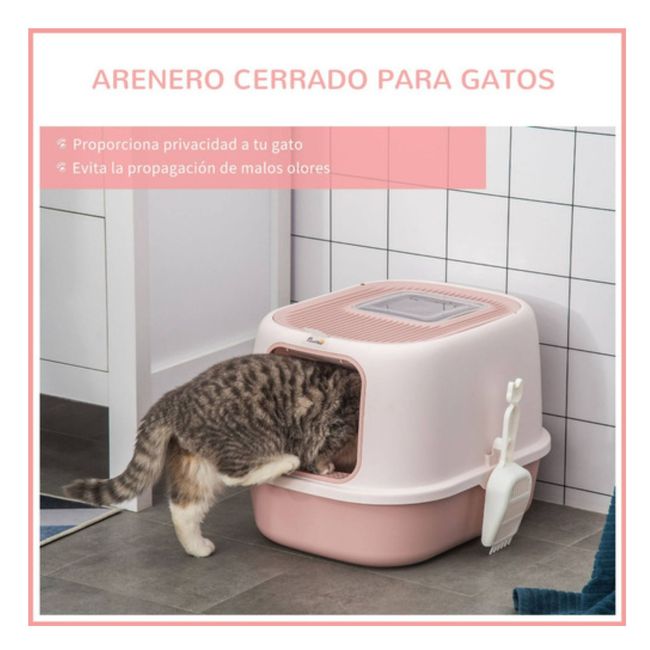 GENERICO - Baño Arenero Cerrado Sanitario Higiene Para Gatos