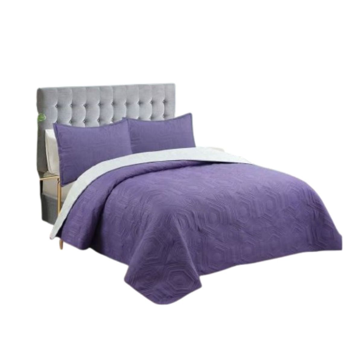 GENERICO - Cubrecama Quilt Verano 2 Plazas - Lila CS010