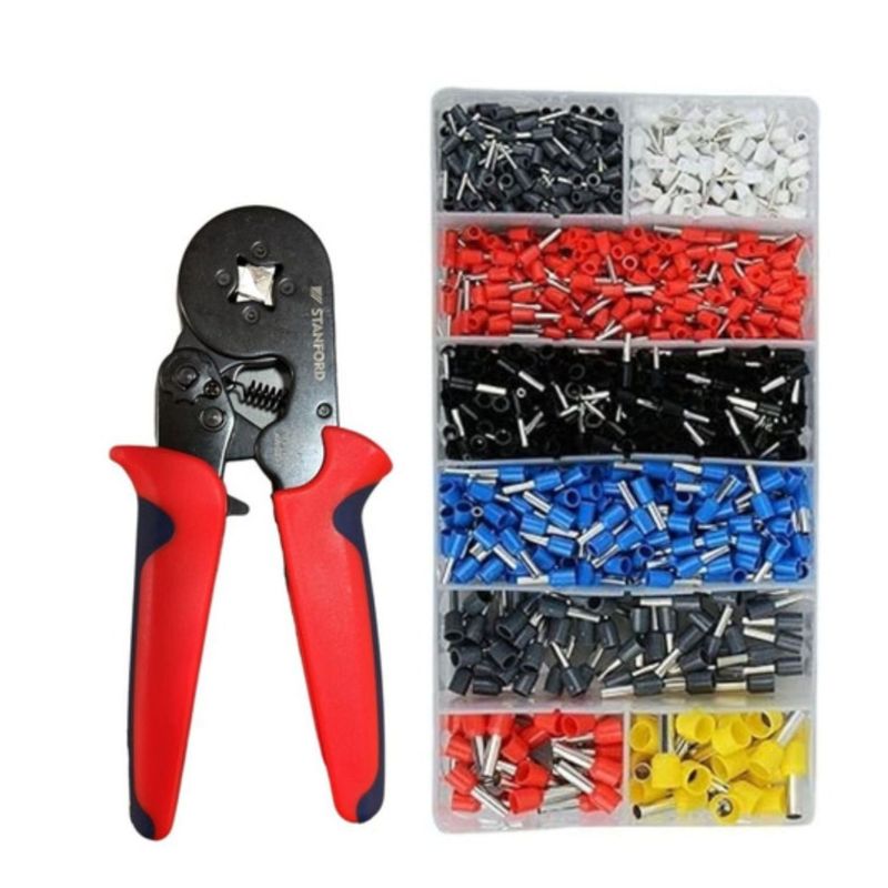 GENERICO - Kit De Alicate Crimpadora Ajustable Terminal  /  1200 Piezas