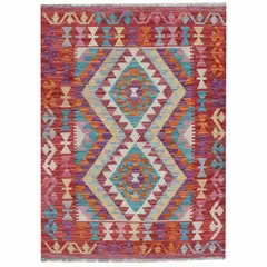 RUGS CL - Alfombra Rugscl Kilim Newtri Multicolor 082x110 7442KP