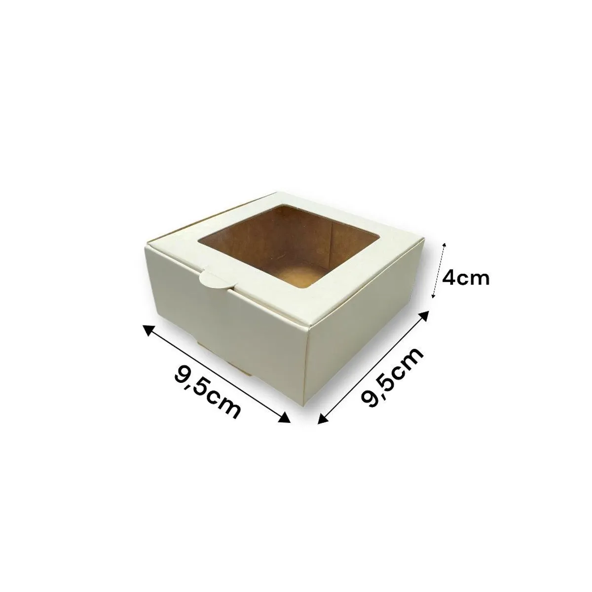 GENERICO - Pack 10 Cajas Para 1 Dona, Berlines O Bombones Con Visor