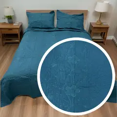ANGELES DEL HOGAR - CUBRECAMA BORDADO DE VERANO KING