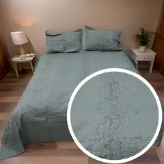 ANGELES DEL HOGAR - CUBRECAMA BORDADO DE VERANO KING