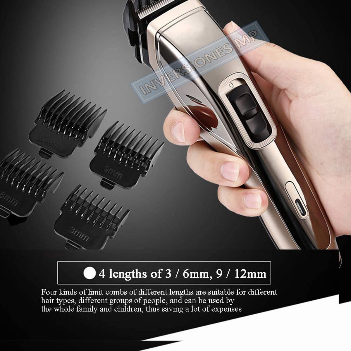 GEMEI - Cortadora Rasuradora Afeitadora Lavable Recargable