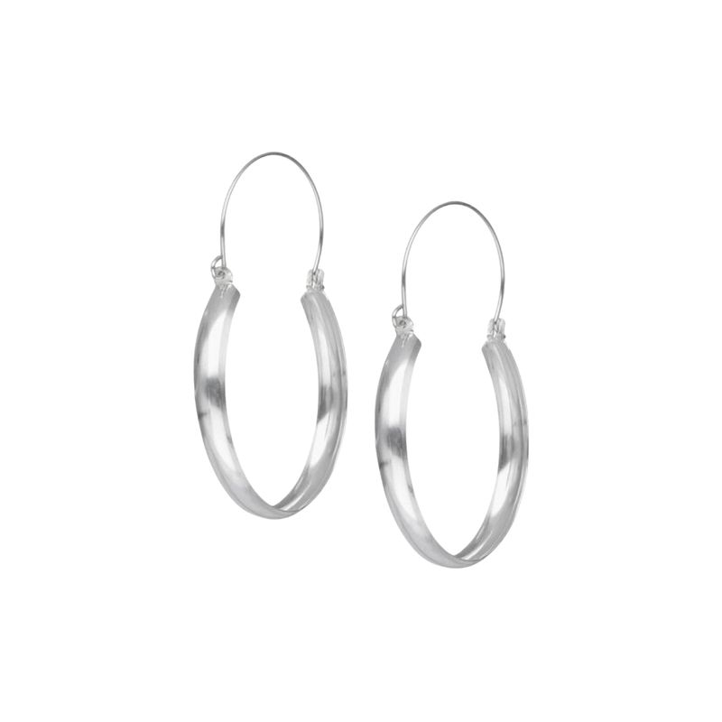 GENERICO - Aros de Plata Argolla Estilo Bote