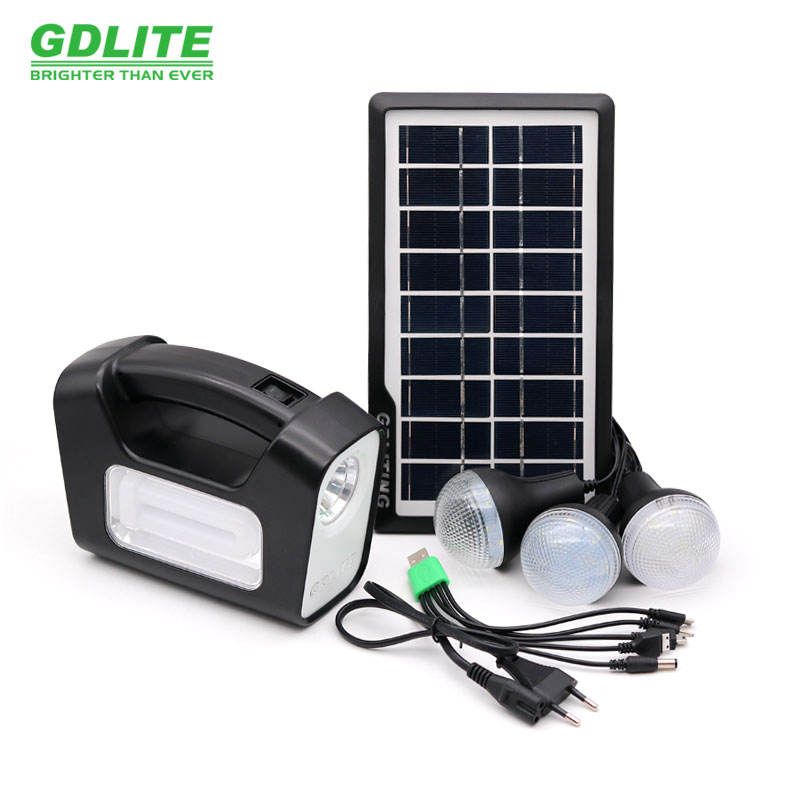 GENERICO - Kit Linterna Emergencia+panel Solar+powerbank+ampolletas