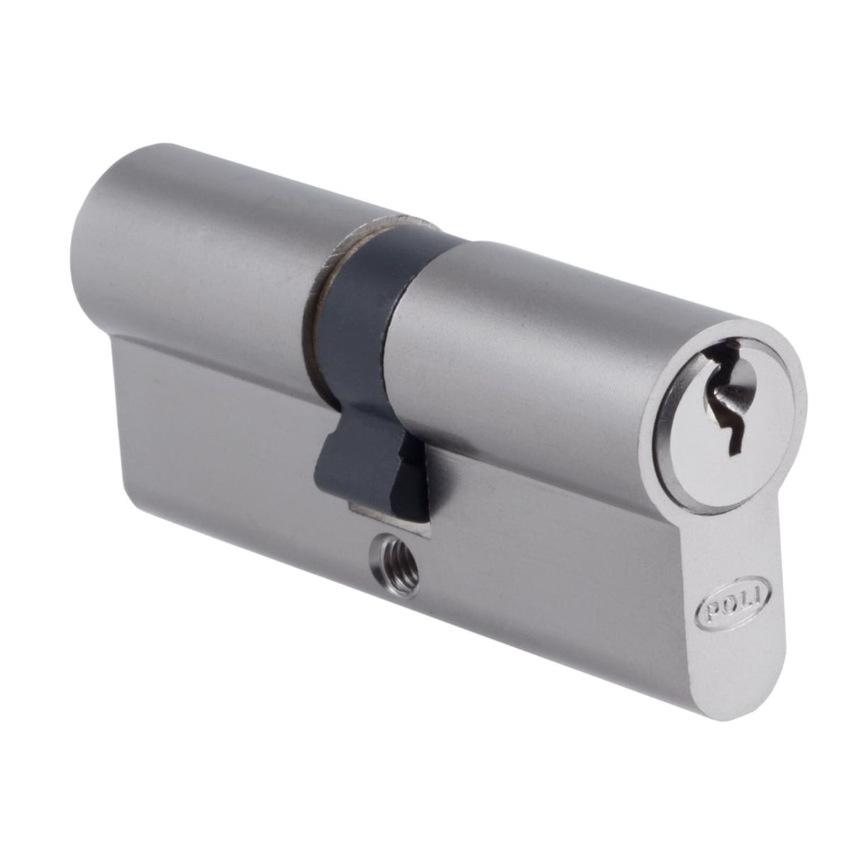 POLI - Cilindro Euro 70 mm 5 Pin 3 llaves Niquel