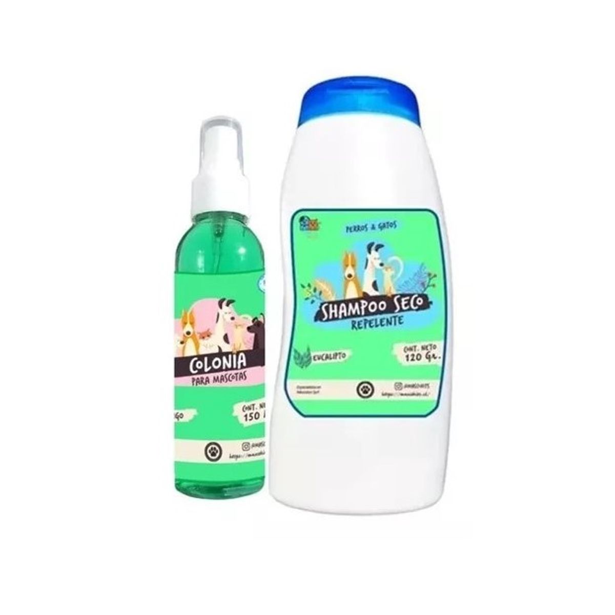 MASCOKITS - Kit Para Perro Shampoo Seco  Colonia Mango-Eucalipto