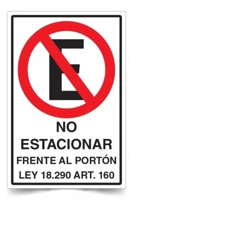 GENERICO - No Estacionar Frente Al Portón Con Ley 60x40cm