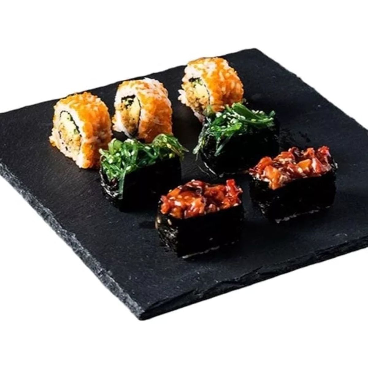 GENERICO - Plato Cuadrada Natural Plancha Piedra Emplatado Bandeja 15cm