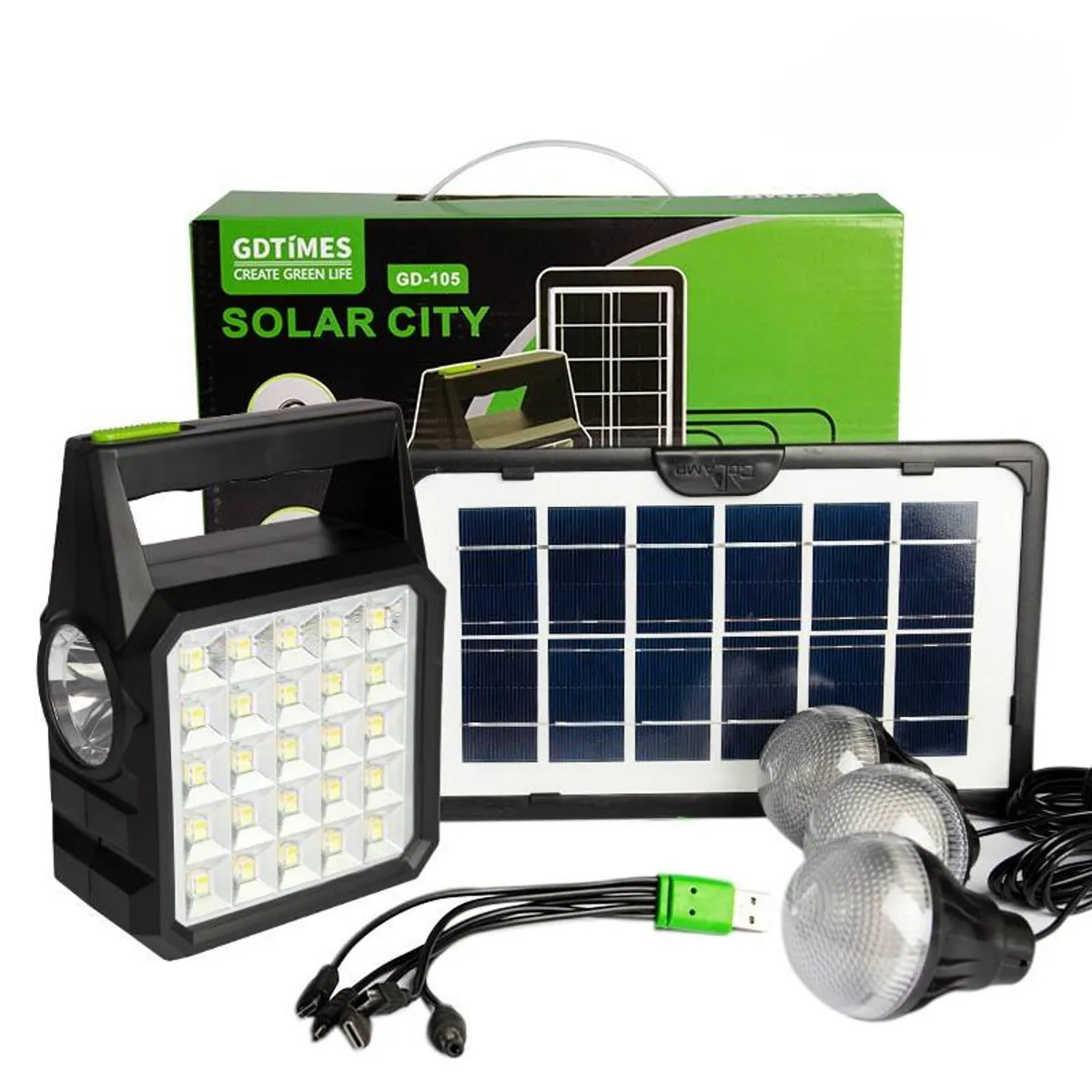 GENERICO - Kit Linterna Energiasolar+ampolletas+powerbank