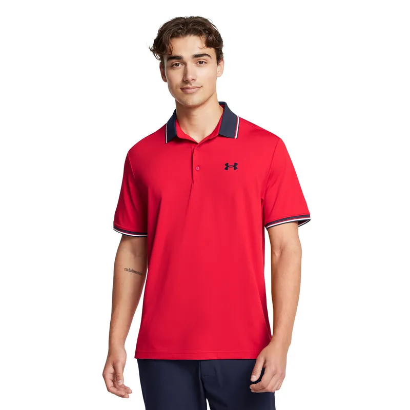 UNDER ARMOUR - Polo UA Playoff 3.0 para hombre Rojo UNDER ARMOUR