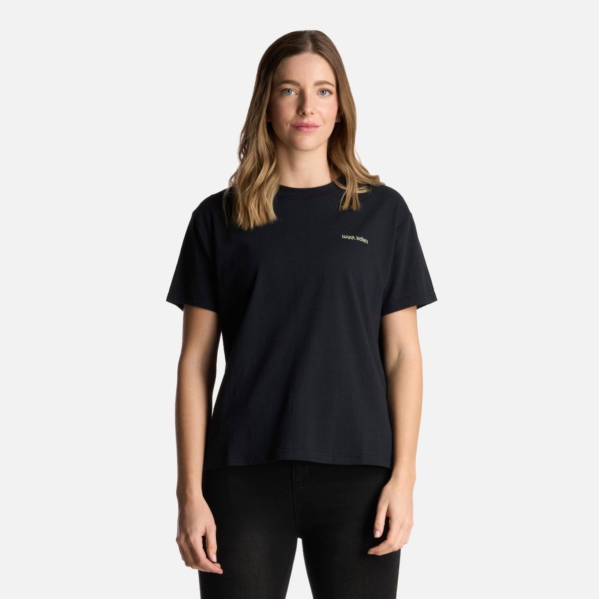 HAKA HONU - Polera Mujer Polo Negro Haka Honu