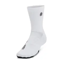 UNDER ARMOUR - Calcetines mid unisex Curry Blanco
