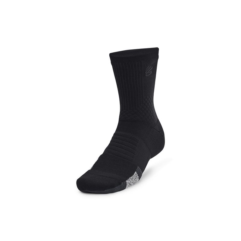 UNDER ARMOUR - Calcetines mid unsex Curry ArmourDry Negro UNDER ARMOUR