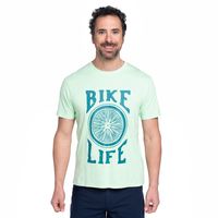 Polera Jersey Estampado Frente Cuello Redondo