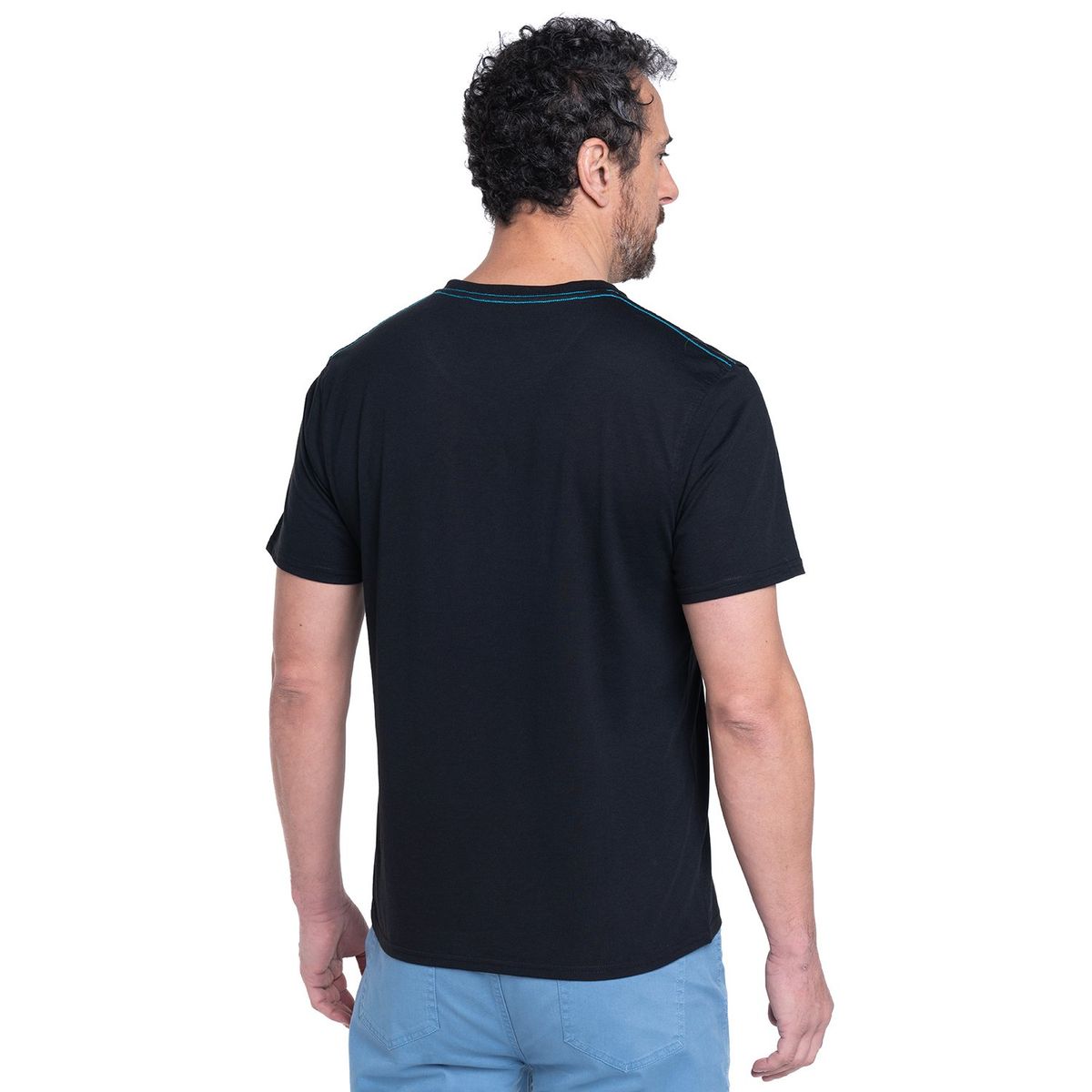 KOTTING - Polera Jersey Estampado Frente Cuello V KOTTING
