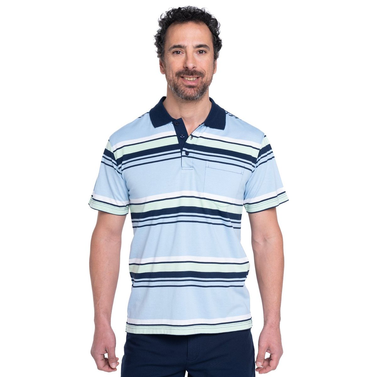 KOTTING - Polera Jersey Listada Cuello Camisero KOTTING