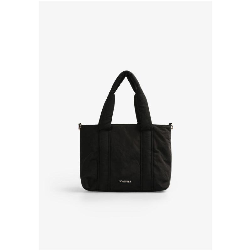 SCALPERS - Bolso Mini Acolchado Metalizado Black