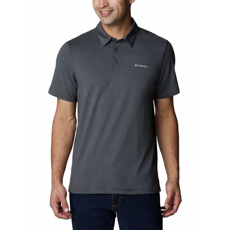 COLUMBIA - Polera Manga Corta Hombre Tech Trail Polo Gris COLUMBIA