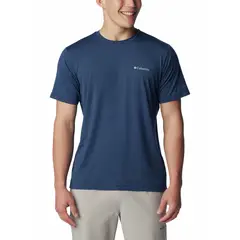 COLUMBIA - Polera Hombre Tech Trail Crew Neck Azul