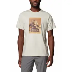 COLUMBIA - Polera Hombre Csc Seasonal Logo Beige