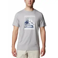 COLUMBIA - Polera Hombre Csc Seasonal Logo Gris