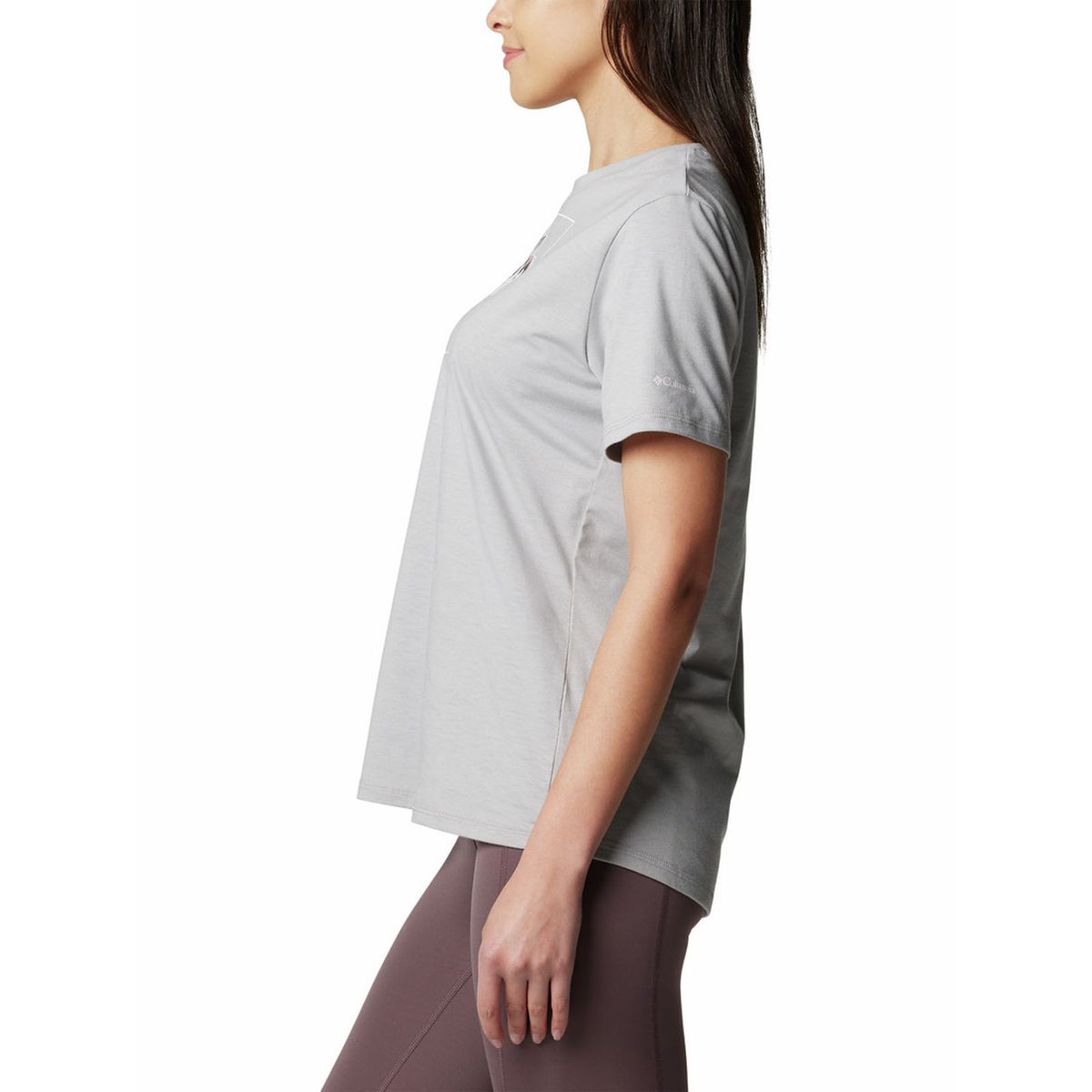 COLUMBIA - Polera Manga Corta Mujer Sun Trek Graphic Gris COLUMBIA