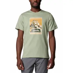 COLUMBIA - Polera Hombre Csc Seasonal Logo Verde COLUMBIA.-