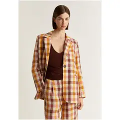 SCALPERS - Blazer Vichy Lino Camel