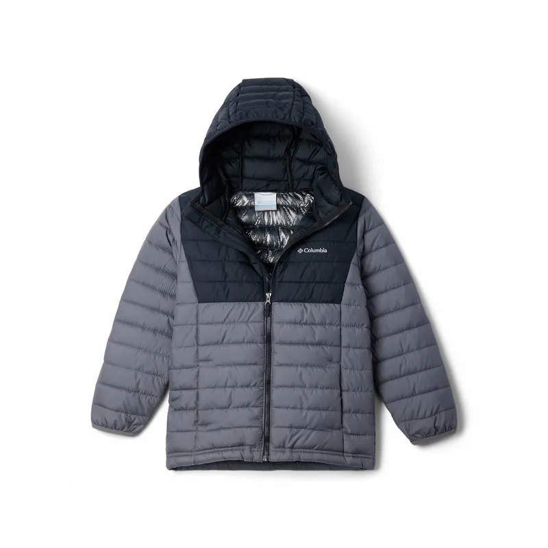 COLUMBIA - Parka Niño Powder Lite Ii Hooded Gris COLUMBIA