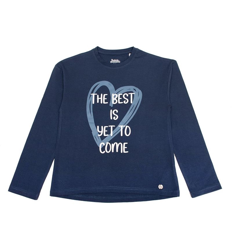 BUBBLE GUMMERS - Polera Manga Larga Niña Bubblegummers Pia Azul