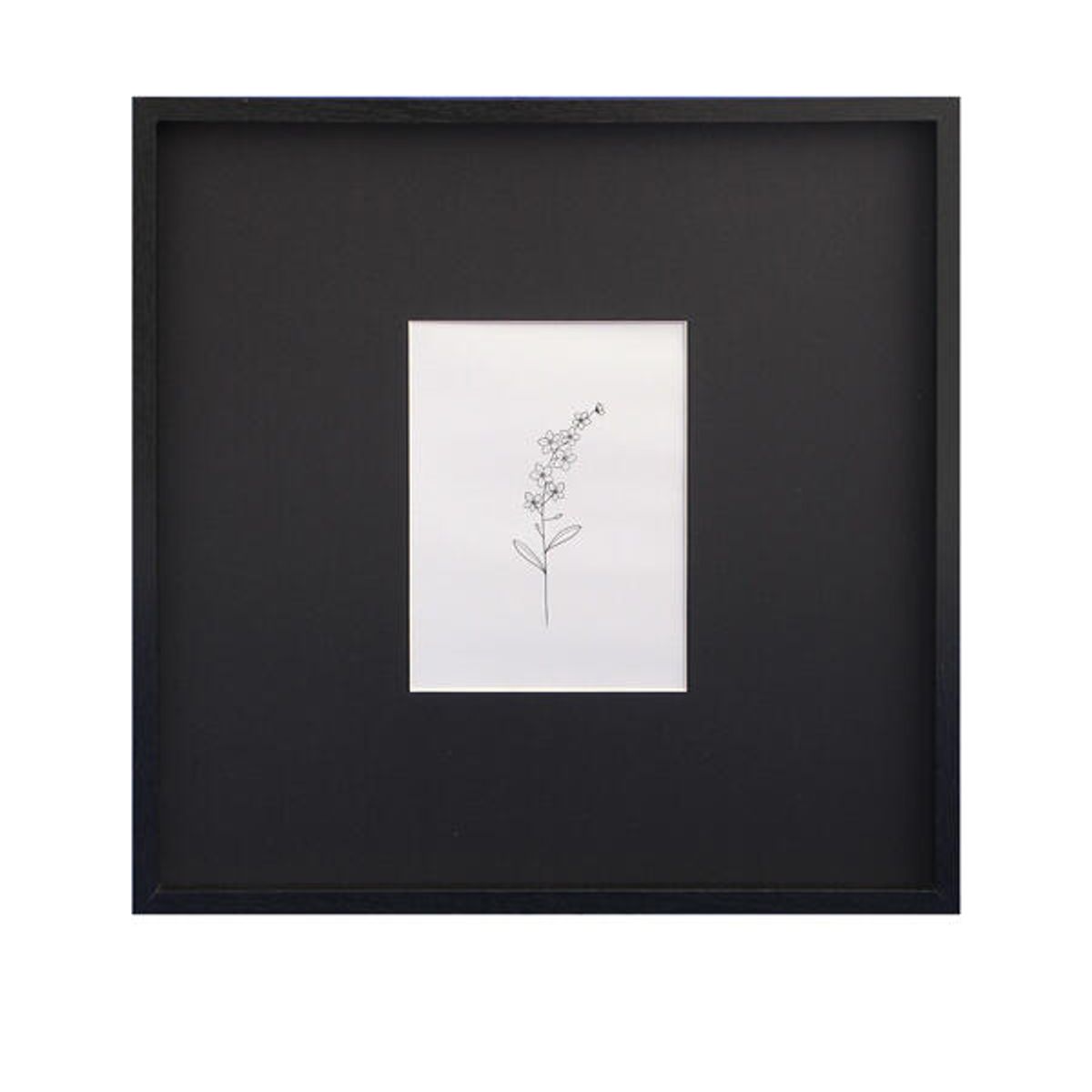 VGO - Marco de madera Negro con paspartú 13x18 sin paspartú 30x30 Vgo