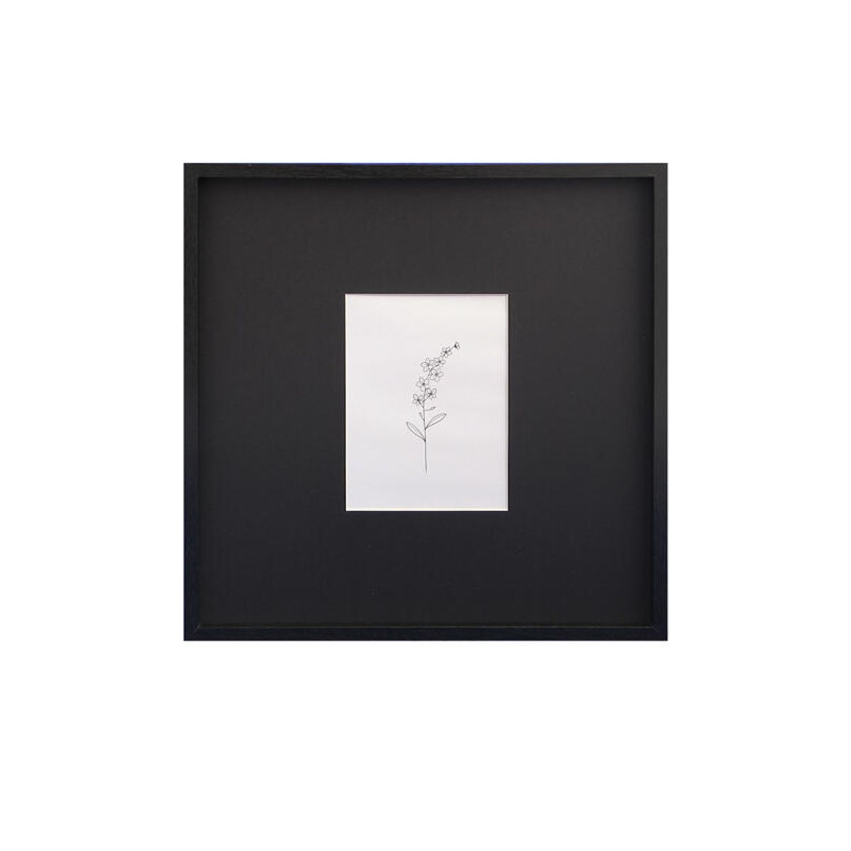 VGO - Marco de madera Negro con paspartú 13x18 sin paspartú 30x30 Vgo